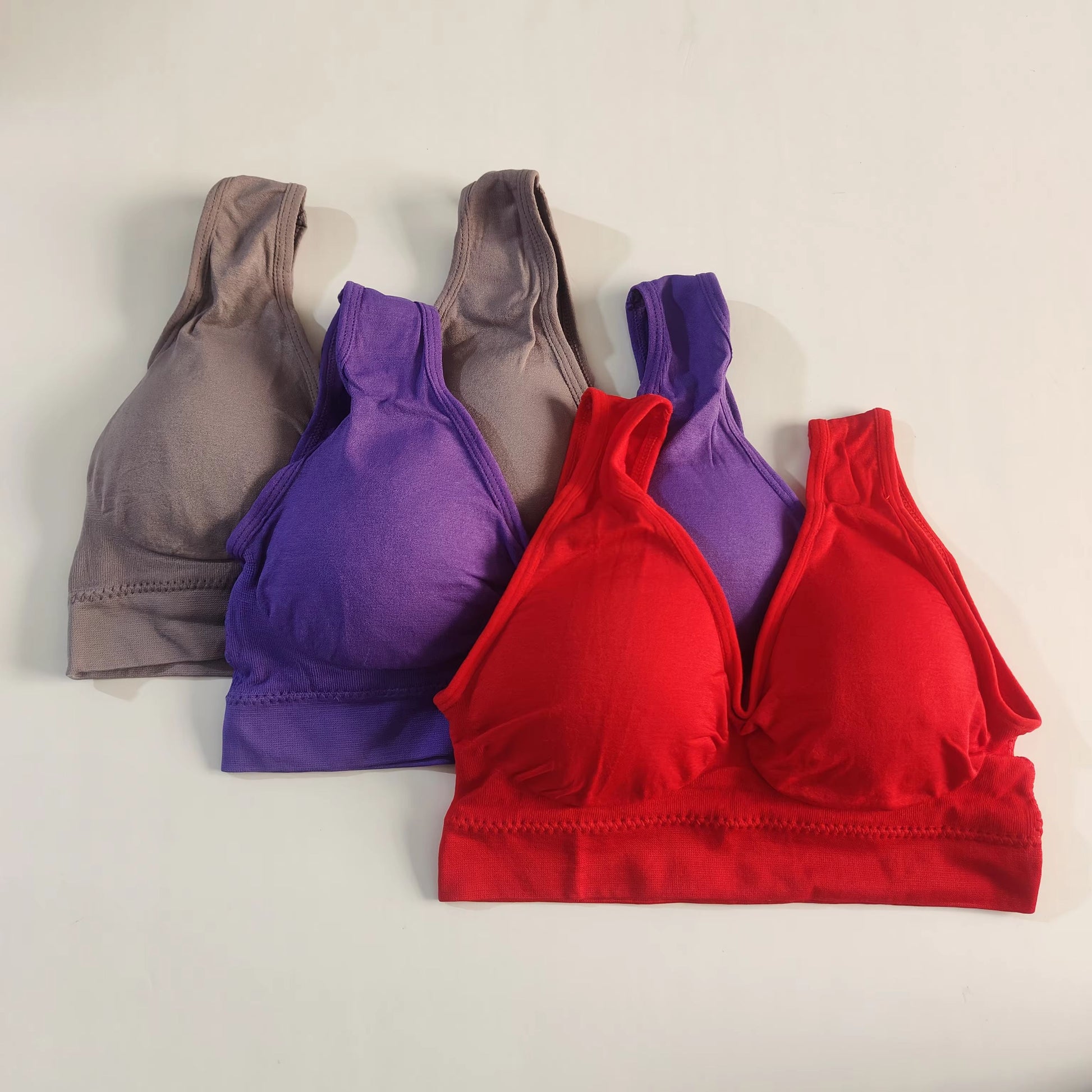 3 Pack Womens Seamless Sports Bra With Removable Pads Wireless Push Up Yoga And Fitness Bra Plus Si 4