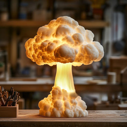Atomic Mushroom Cloud Table Lamp Resin Decoration With USB Power 3
