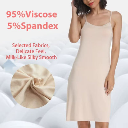 Women's Elegant Solid Sling Dress Compression Slip Sleeveless Backless Sleepwear
