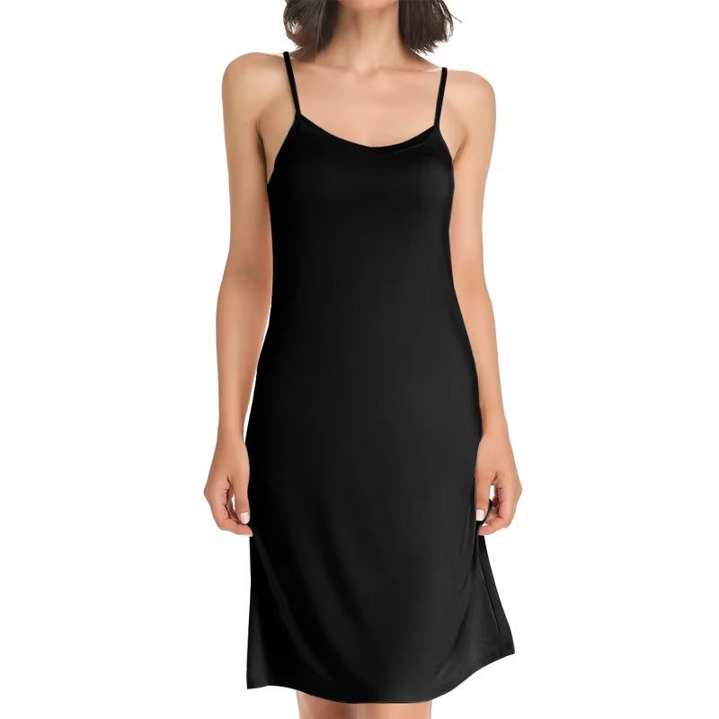 Womens Elegant Solid Sling Dress Compression Slip Sleeveless Backless Sleepwear 7
