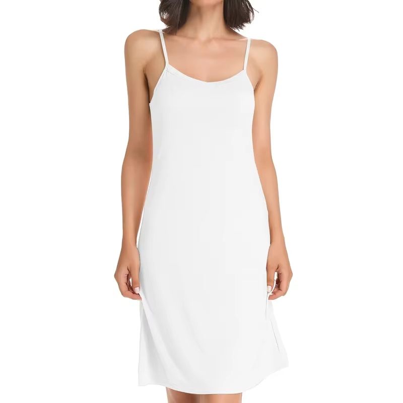 Womens Elegant Solid Sling Dress Compression Slip Sleeveless Backless Sleepwear 8