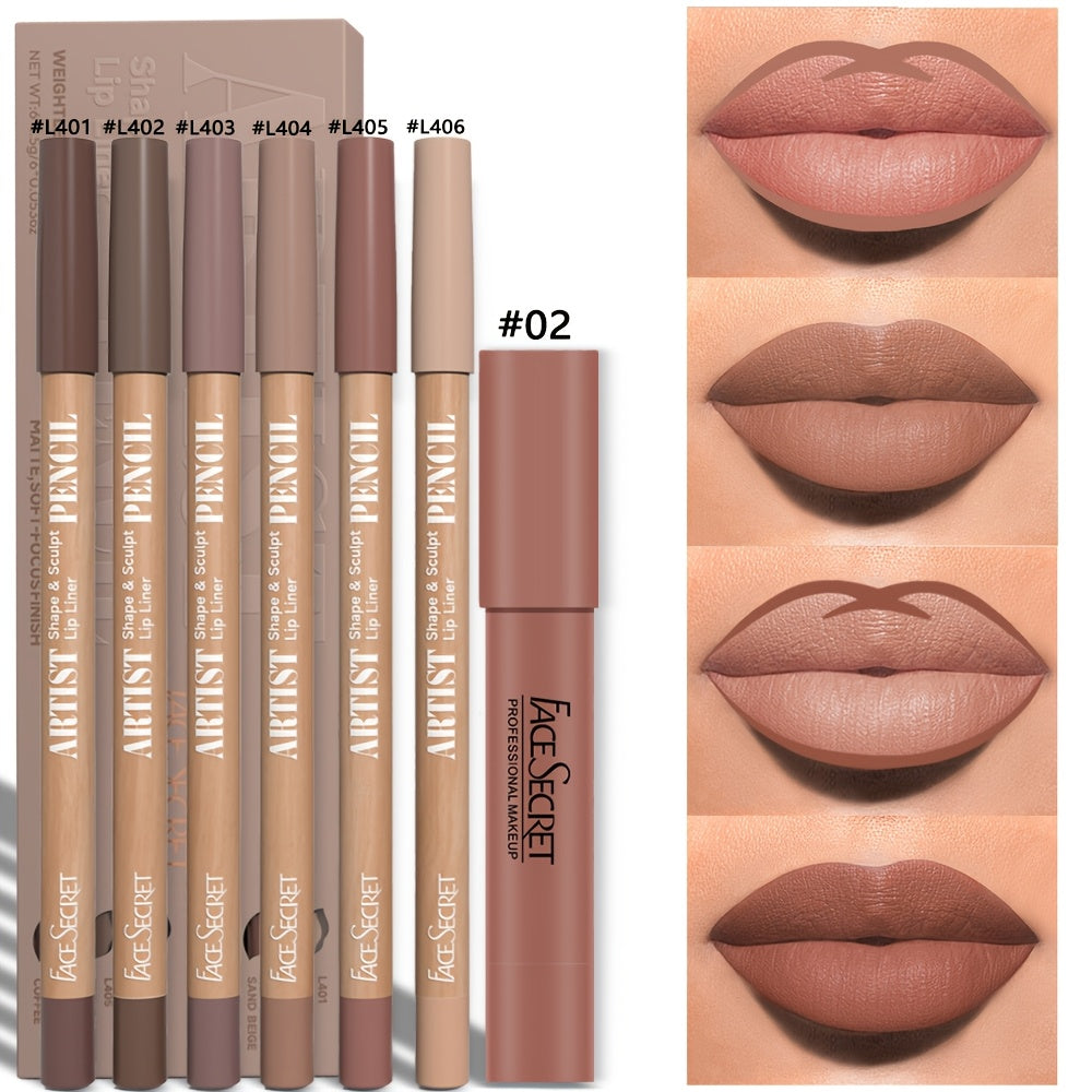 Makeup Set Matte Lip Liner, Lipstick Matte, Waterproof Long Lasting Lip Set, Daily Makeup, Gift Box Lip Crayon Set