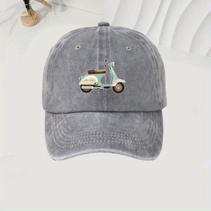 City Style Motorcycle Pattern Baseball Cap Fashionable Travel And Sun Protection Hat Simple Versati 3