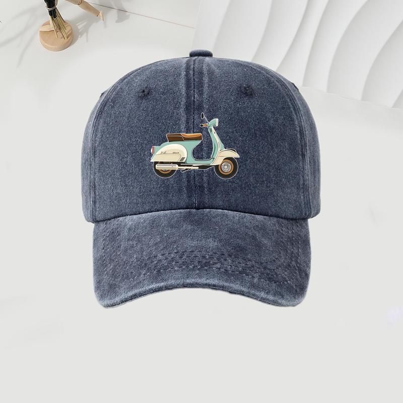 City Style Motorcycle Pattern Baseball Cap Fashionable Travel And Sun Protection Hat Simple Versati 7