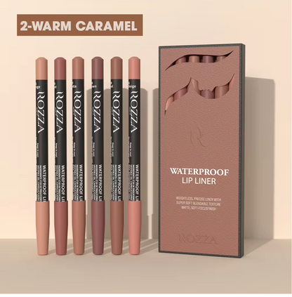 Waterproof Lip Liner Pencil Set, Super Soft Blendable Texture, Weightless Precise Liner, Matte Soft Finish