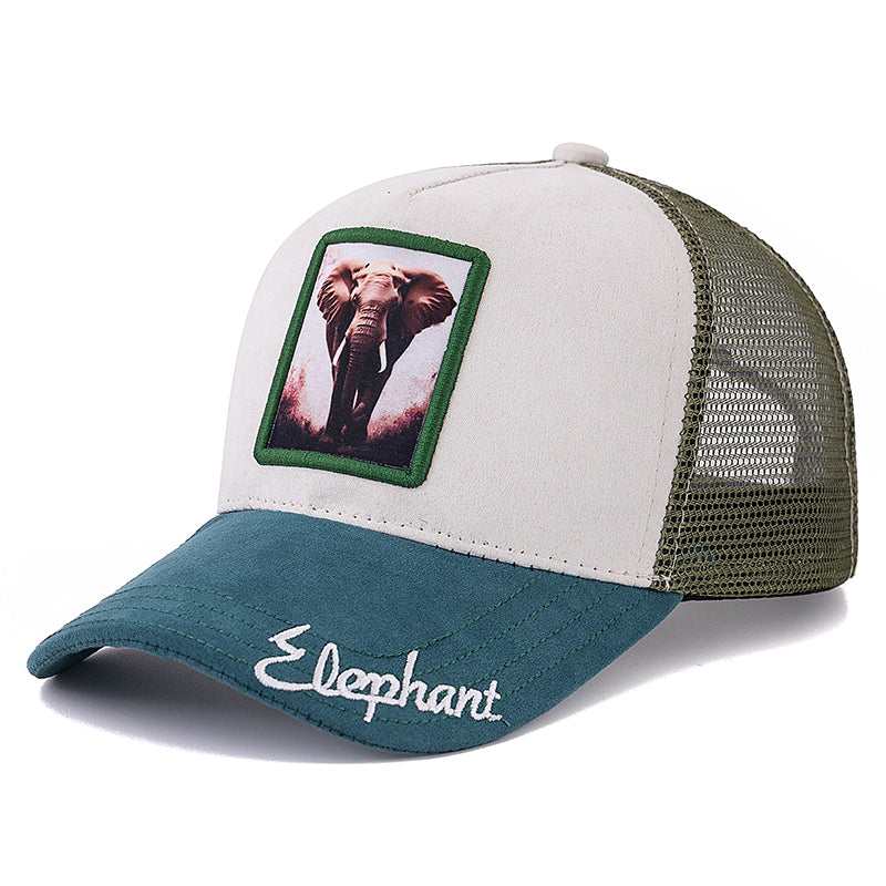 Unisex Trucker Hat Hot Sale Suede Sun Hat With Grizzlies Pattern Patch Summer Animal Baseball Cap F 5
