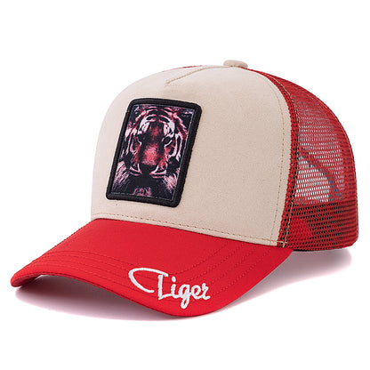Unisex Trucker Hat Hot Sale Suede Sun Hat With Grizzlies Pattern Patch Summer Animal Baseball Cap F 6