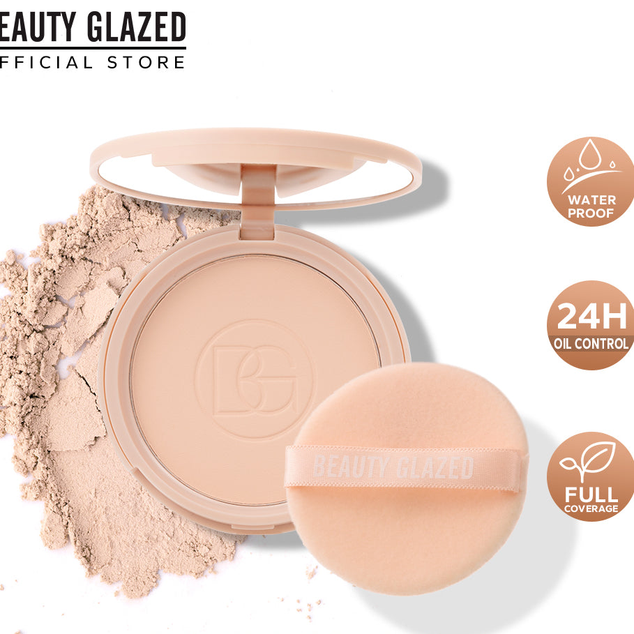 Oil Control Matte Face Powder, Long Lasting Flawless Setting Powder, Face Makeup With Mirror, Lightweight Coverage