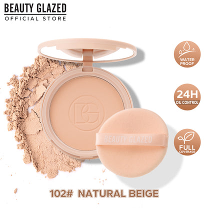 Oil Control Matte Face Powder, Long Lasting Flawless Setting Powder, Face Makeup With Mirror, Lightweight Coverage