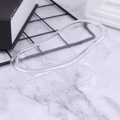 Mini Bathtub Makeup Organizer, Gold Silver Soap Jewelry Storage Box, Desktop Sundry Storage Case for Small Accessories