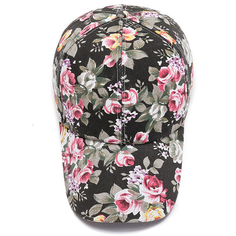Womens Fashion Summer Cap, Floral Print Trucker Hat Outdoor Streetwear Cap, Female Baseball Cap for Travel