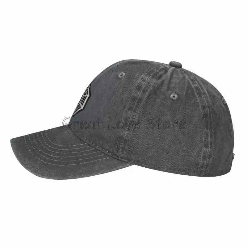 Dharma Initiative Logo Cowboy Hat, Vintage Adjustable Washed Cotton Golf Hat, Summer Sun Visor Baseball Caps for Men