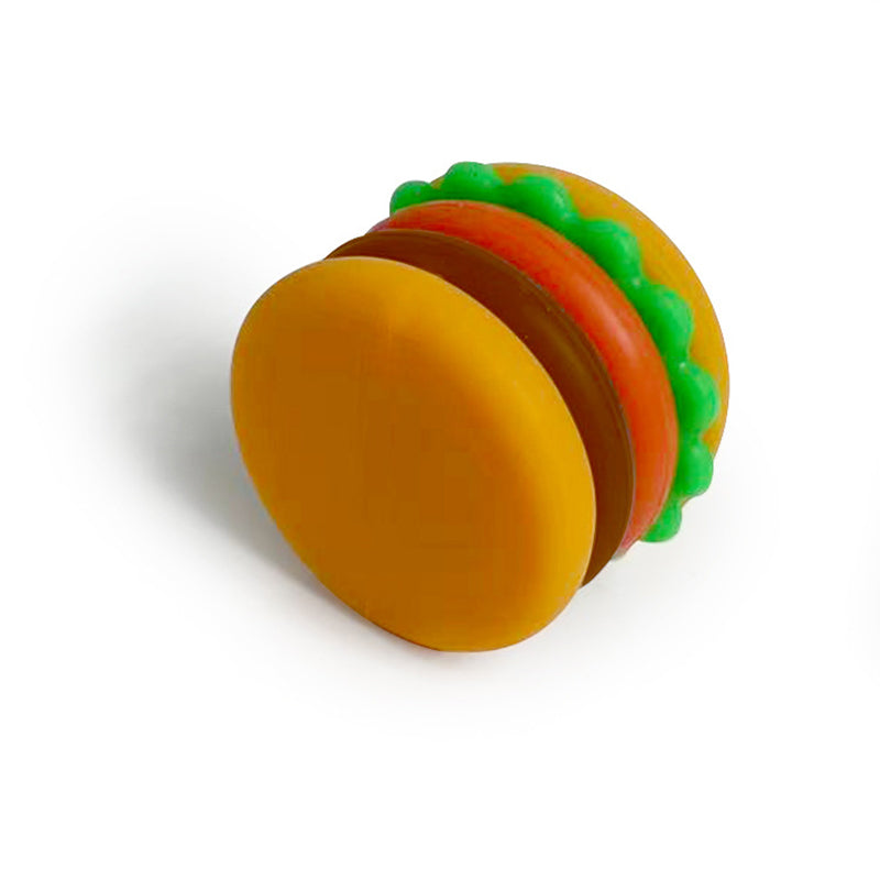 Creative Hamburger Shaped Silicone Wax Jar 5ml, Portable Silicone Smoke Oil Box, Storage Container.