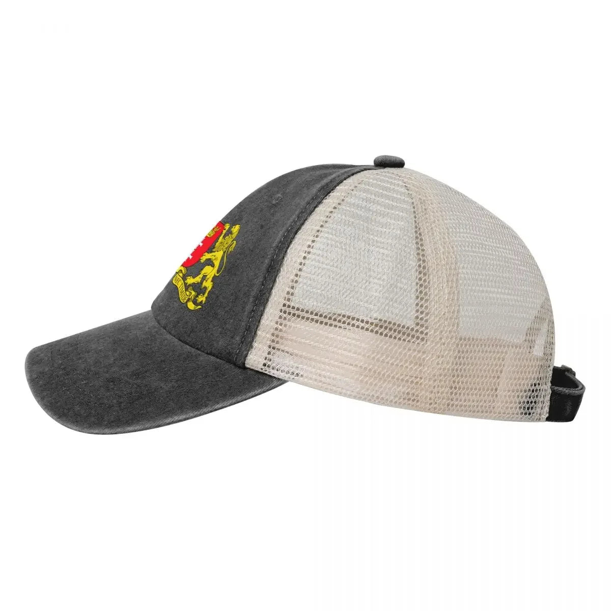 Gdansk Poland Coat of Arms Cowboy Mesh Baseball Cap, Stylish Trucker Cap for Women, Men Adjustable Outdoor Hat