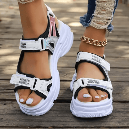 Thick Sole Height Enhancing Non Slip Sandals For Women Comfortable Beach And Sport 4