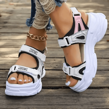 Thick Sole Height Enhancing Non Slip Sandals For Women Comfortable Beach And Sport 5