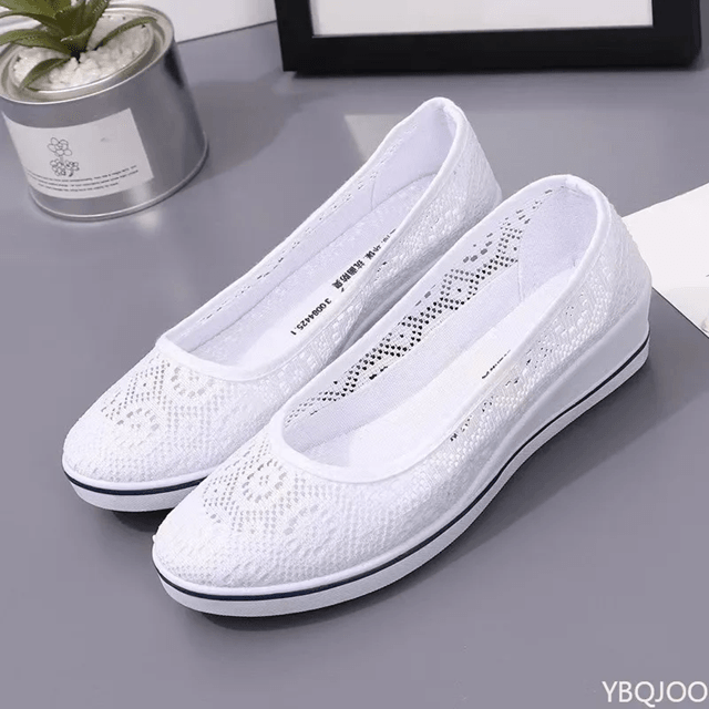Breathable Mid Wedge Flats For Women Comfortable Summer Heel 2
