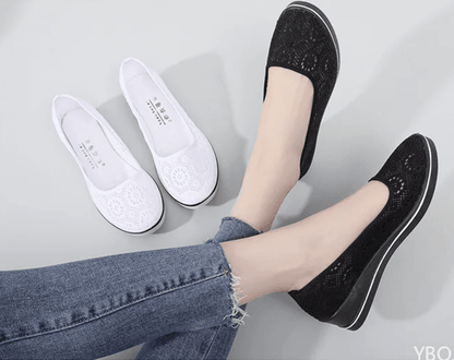 Breathable Mid Wedge Flats For Women Comfortable Summer Heel 3