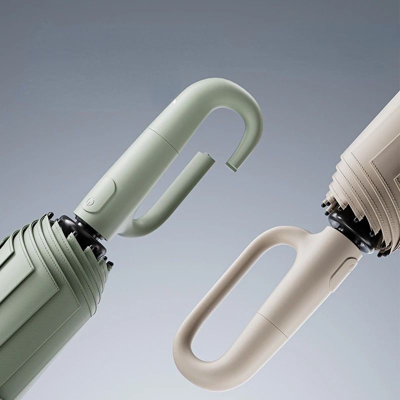 Automatic Reverse Folding Umbrella With Reflective Stripe For Windproof Use 4