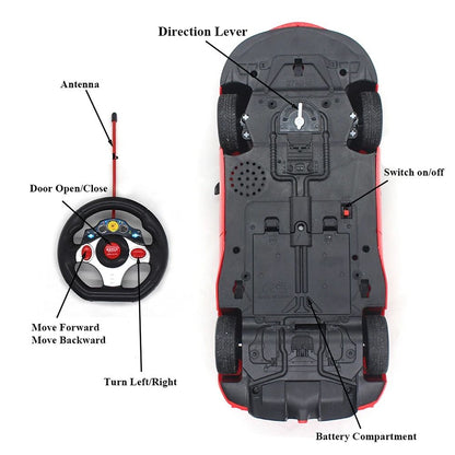 Kids Electric RC Car With Openable Doors And Remote Control 4