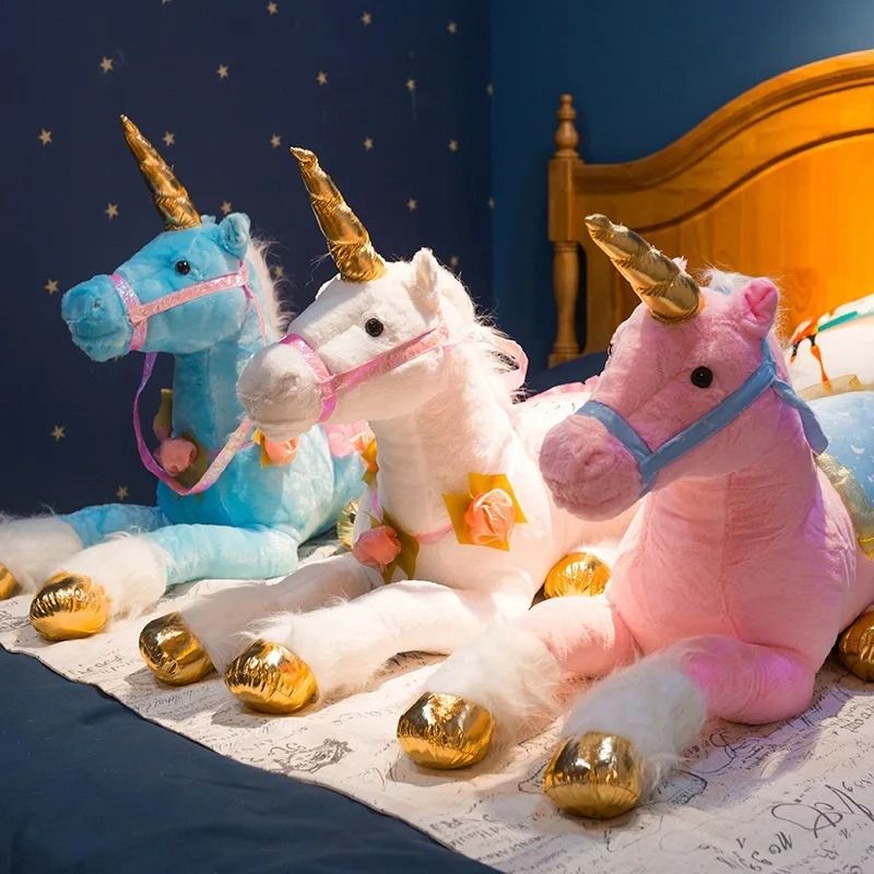 Large 100 Cm Unicorn Plush Toy Soft Stuffed Animal For Kids 3