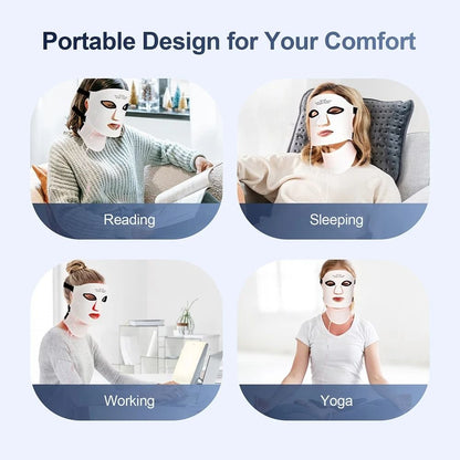 LED Light Therapy Face And Neck Mask With Seven Light Settings 5