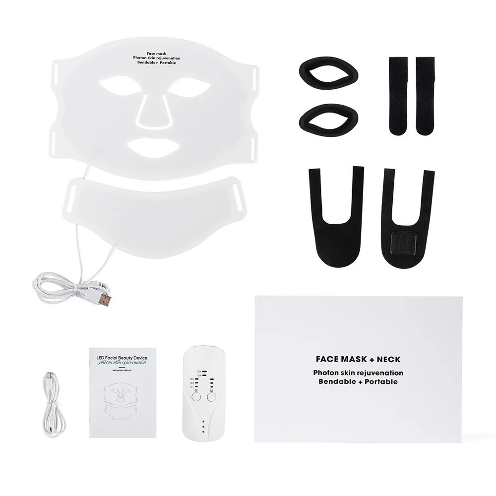 LED Light Therapy Face And Neck Mask With Seven Light Settings 6