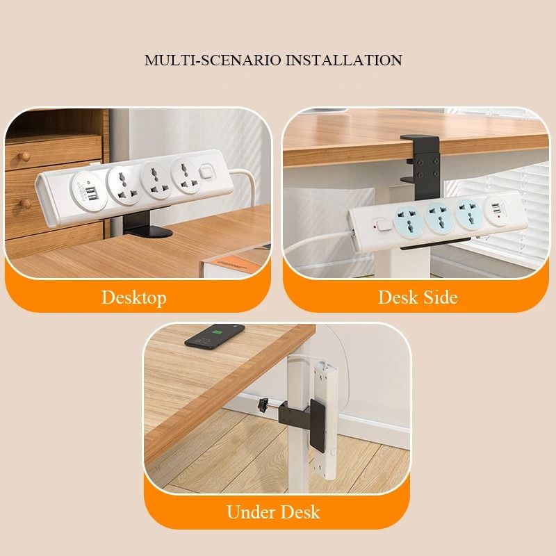Under Desk Power Strip Holder And Cable Management Tray 2