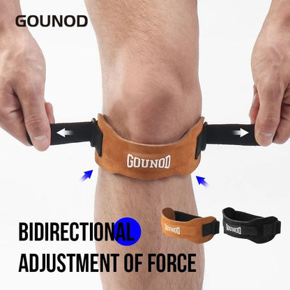 Pressurized Cowhide Patella Belt Sports Knee Pad for Running and Fitness