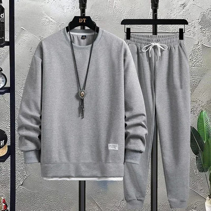 Men Summer Waffle Casual TShirt And Pants Set Loose Sports Tracksuit 3