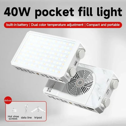 Portable Bi Color LED Camera Light With Rechargeable Battery 1