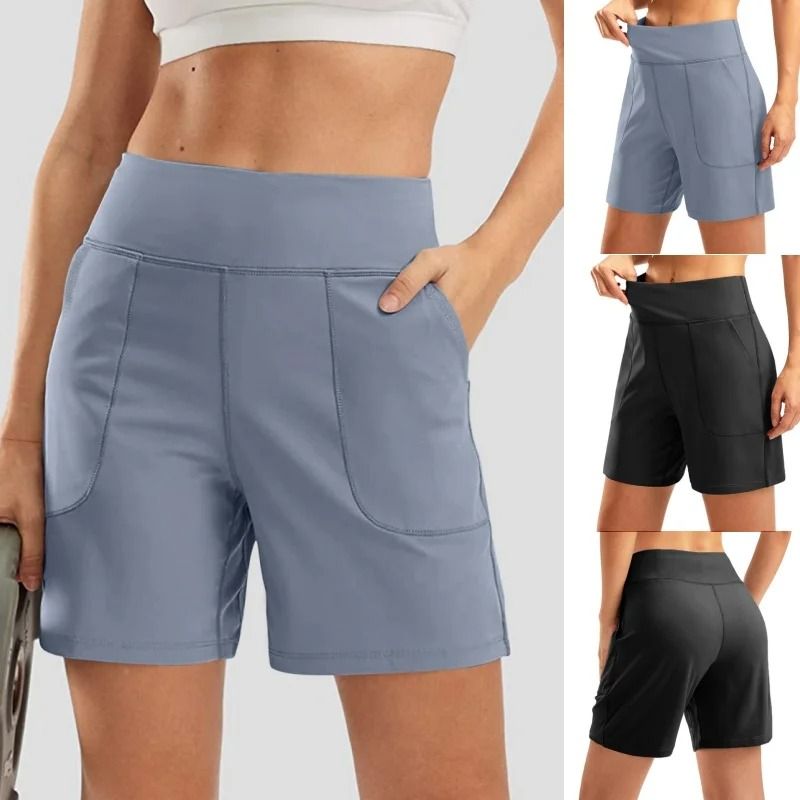 Women Seamless High Waist Sport Shorts with Tummy Control Scrunch Design