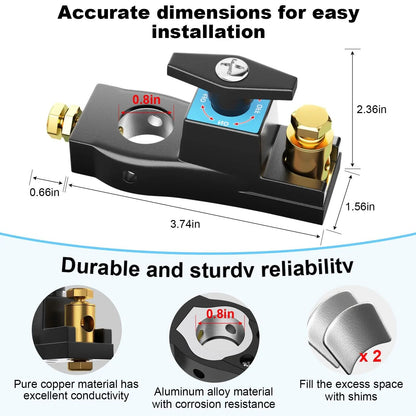 Heavy Duty Car Battery Disconnect Switch for Secure Power Cut Off