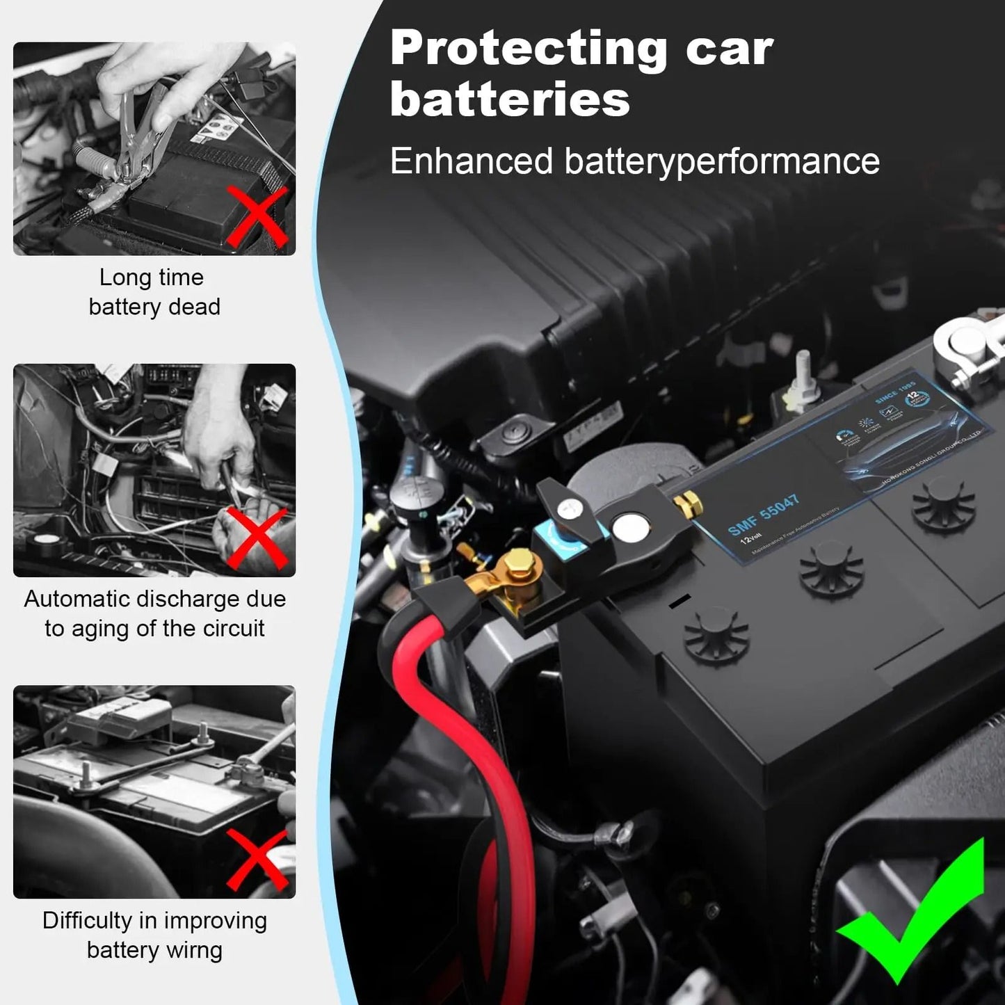 Heavy Duty Car Battery Disconnect Switch For Secure Power Cut Off 3