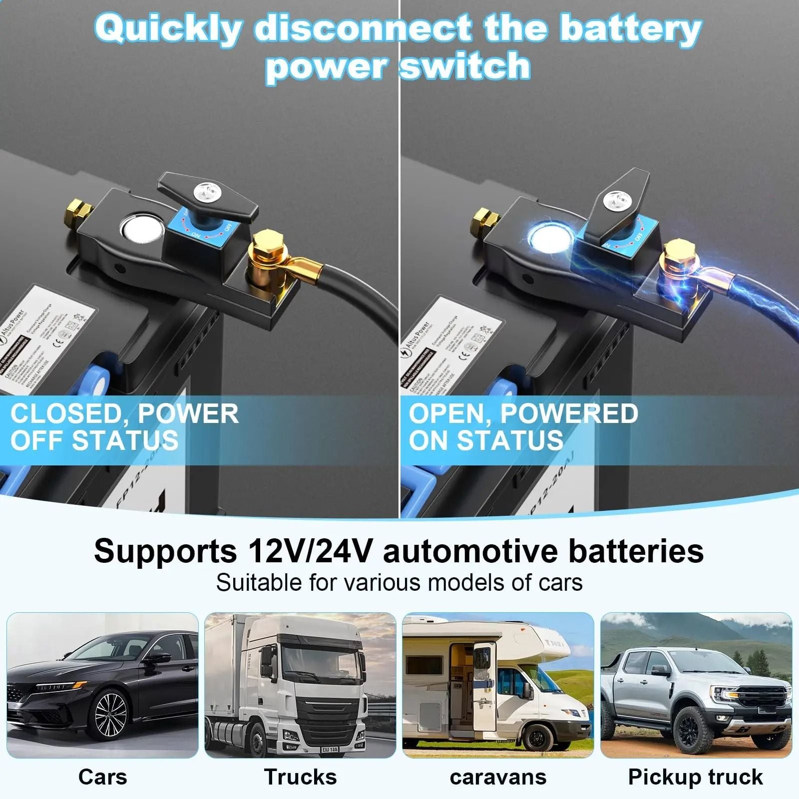 Heavy Duty Car Battery Disconnect Switch For Secure Power Cut Off 4
