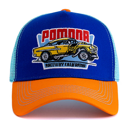 Breathable Mesh Trucker Hat for Men Women, Hot Sale Unisex Summer Cap, Big Truck Embroidered Snapback Outdoor Hat