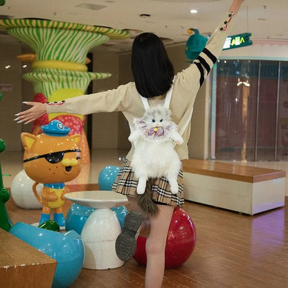 Plush Cat Style Backpack Made For Fun And Practical Use 3