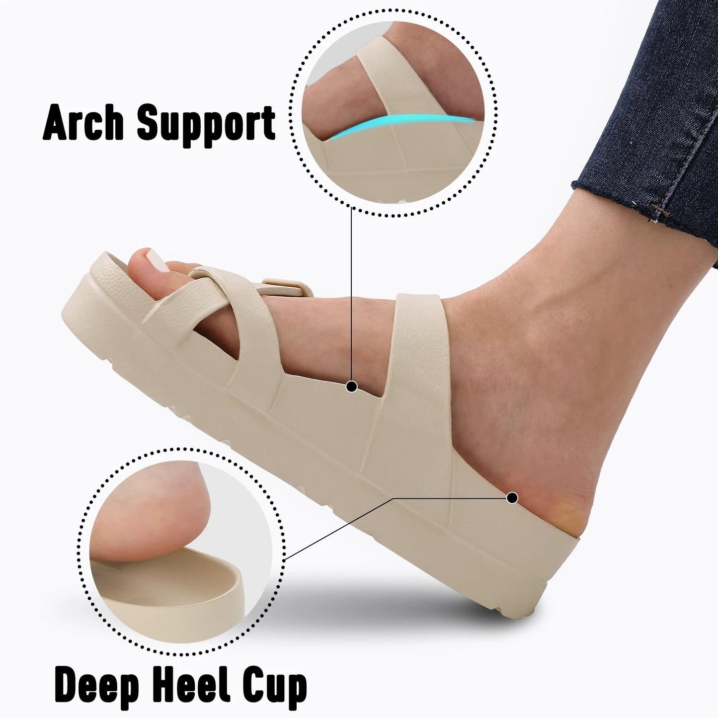 Comfortable Womens Sandals Soft EVA Nonslip Flip Flops For Summer Wear 1
