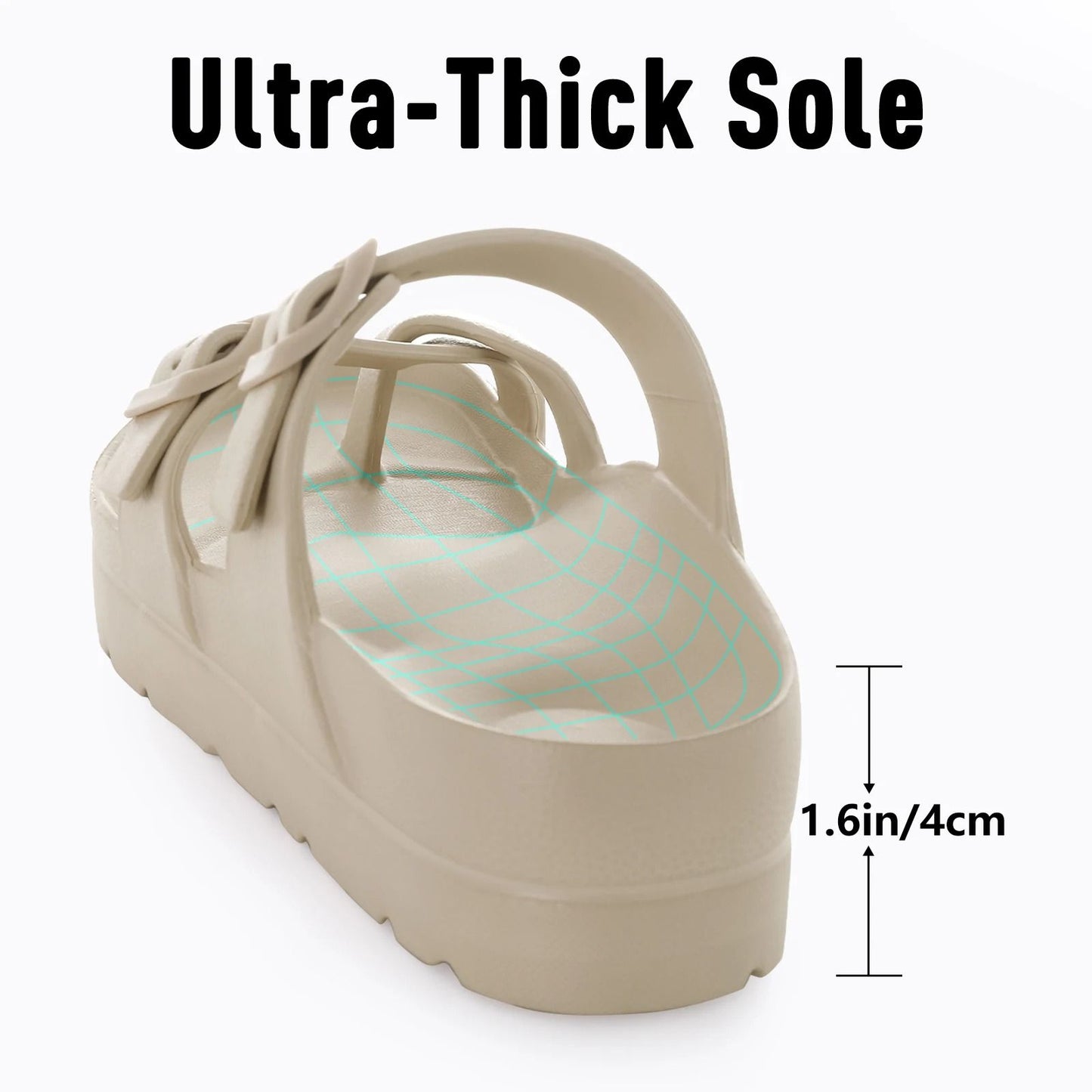 Comfortable Womens Sandals Soft EVA Nonslip Flip Flops For Summer Wear 5