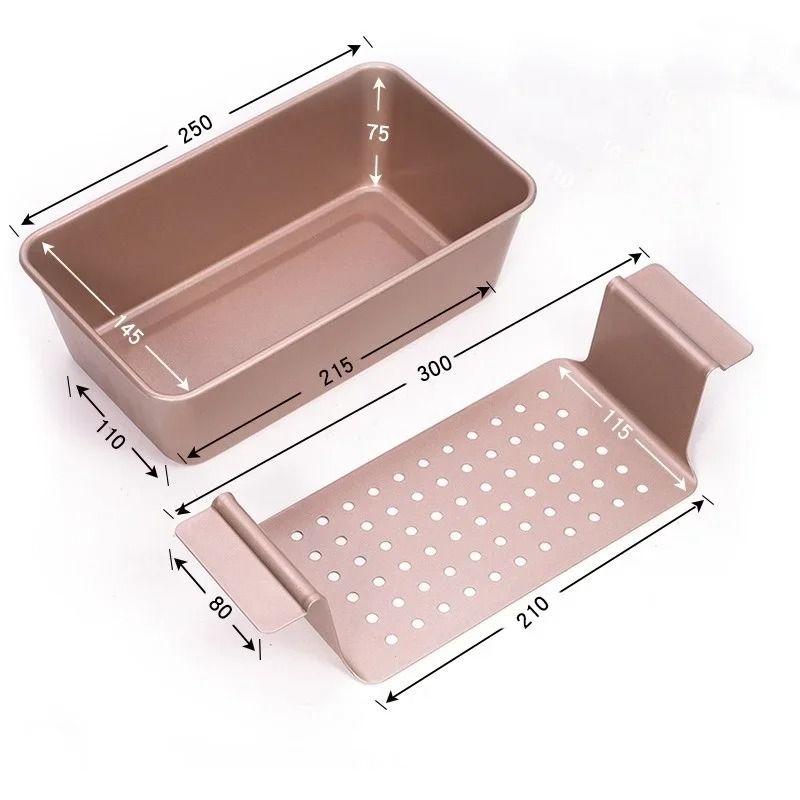 Premium Rectangular Loaf Baking Pan With Removable Rack 6