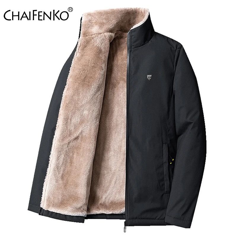Mens Windproof Warm Fleece Jacket Winter Outdoor Coat