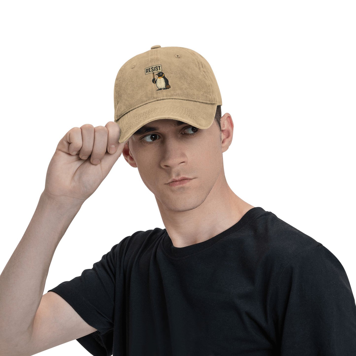 Summer Casual Hip Hop Hats Baseball Cap Resist Penguin Activism Graphic Design Couple Women Gym Sna 4