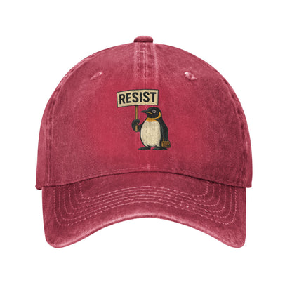 Summer Casual Hip Hop Hats Baseball Cap Resist Penguin Activism Graphic Design Couple Women Gym Sna 6