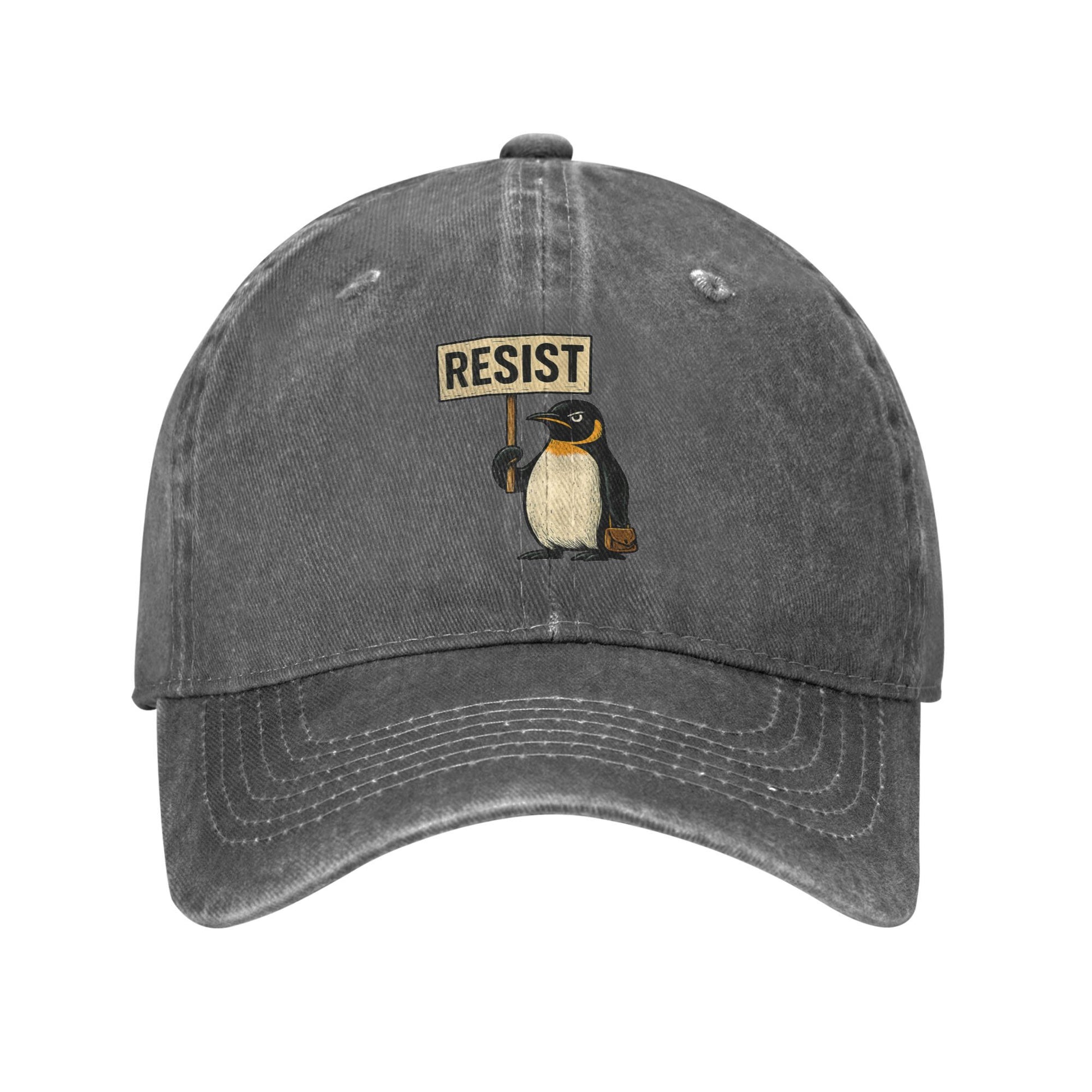 Summer Casual Hip Hop Hats Baseball Cap Resist Penguin Activism Graphic Design Couple Women Gym Sna 7