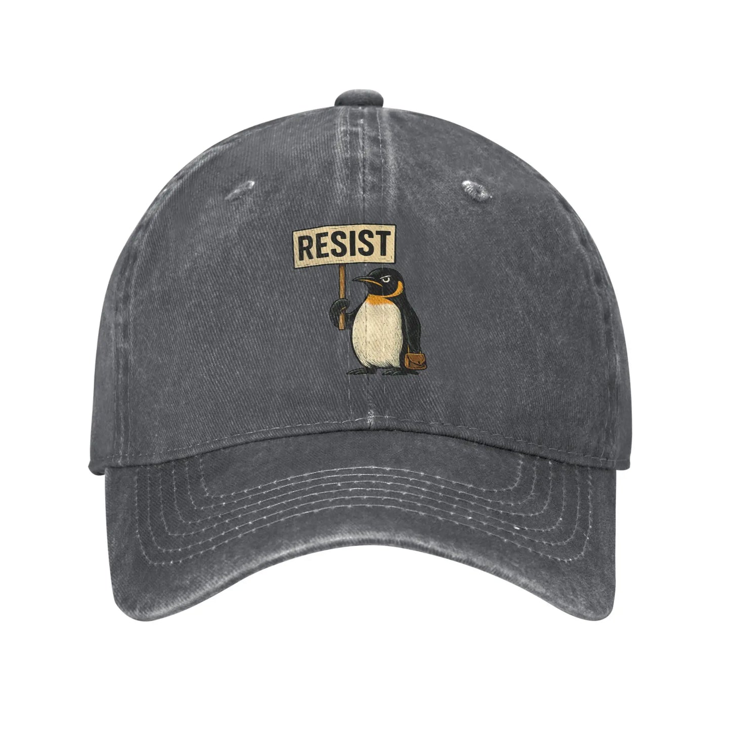 Summer Casual Hip Hop Hats Baseball Cap Resist Penguin Activism Graphic Design Couple Women Gym Sna 8