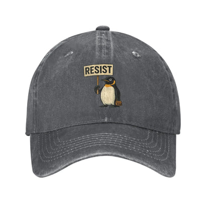 Summer Casual Hip Hop Hats Baseball Cap Resist Penguin Activism Graphic Design Couple Women Gym Sna 8