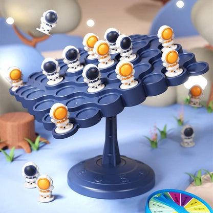 Kids Balance Tree Board Game Astronaut & Frog Themed Stack & Balance Toy