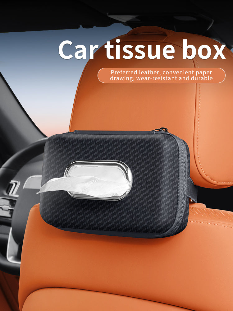 Creative Car Mounted Tissue Box Drawer, Multifunctional Armrest, Backrest Hanging Organizer with Sun Visor