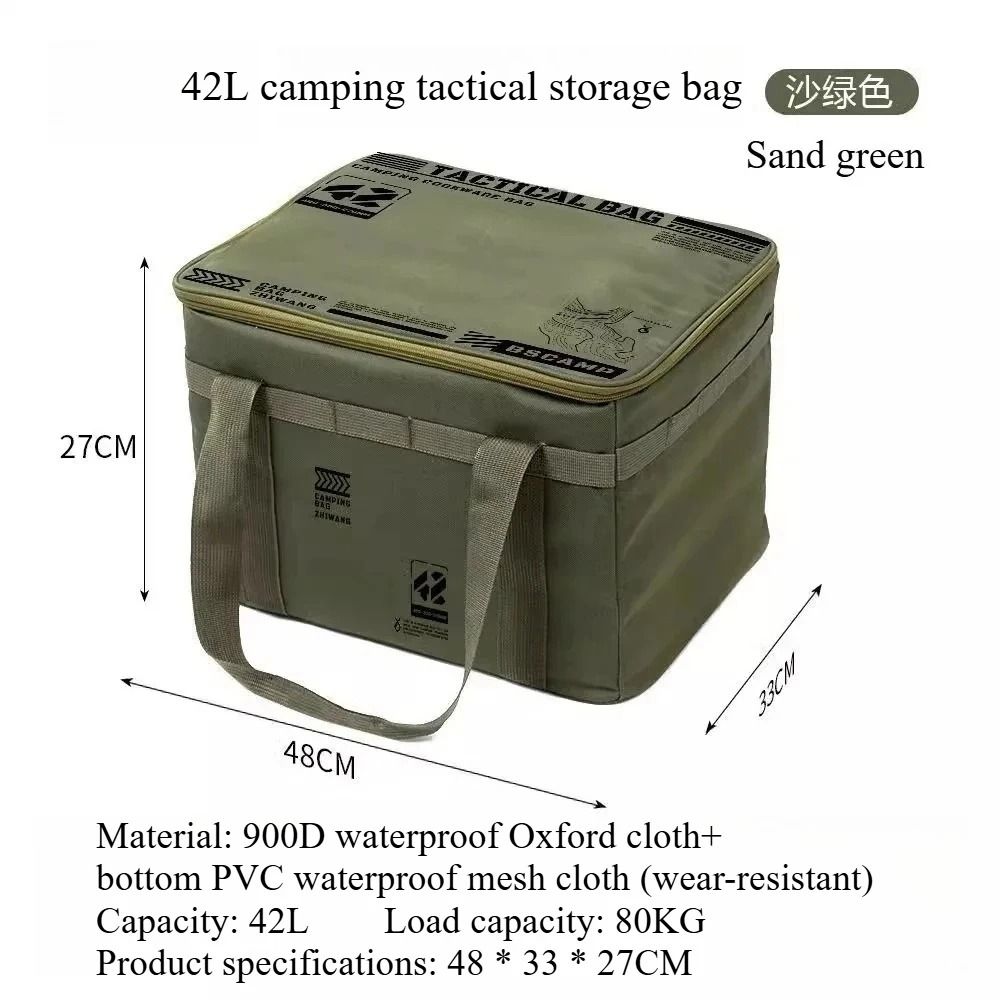 Large Capacity Outdoor Folding Storage Bag Waterproof Portable Camping  Picnic Organizer 6