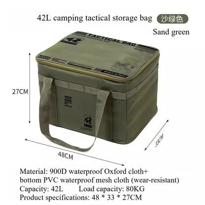 Large Capacity Outdoor Folding Storage Bag Waterproof Portable Camping  Picnic Organizer 6